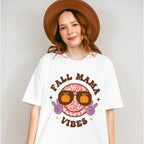 Fall Mama Vibes Glasses Smiley - Fall Unisex Crewneck T-Shirt Sweatshirt Hoodie