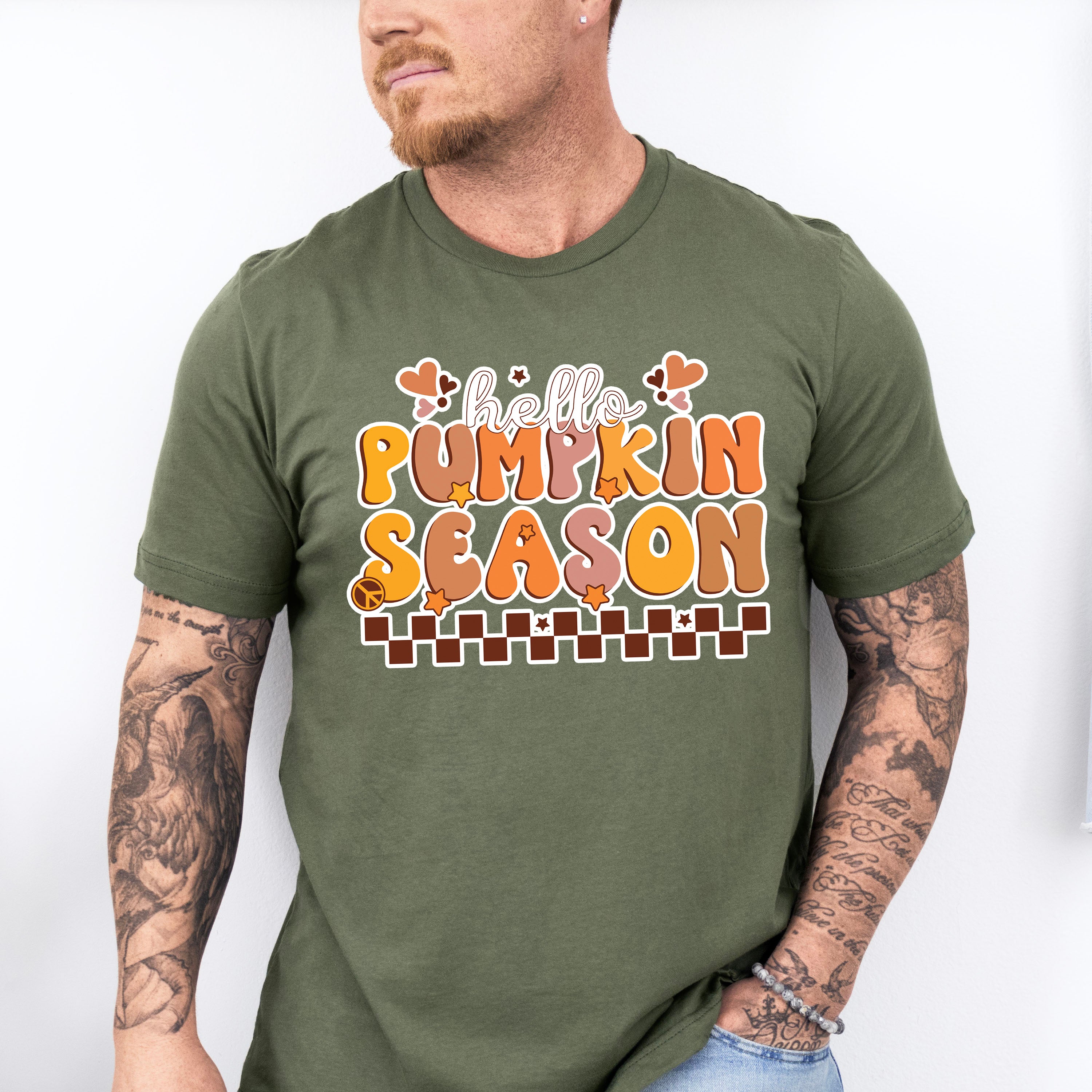 Hello Pumpkin Season Heart - Fall Unisex Crewneck T-Shirt Sweatshirt Hoodie