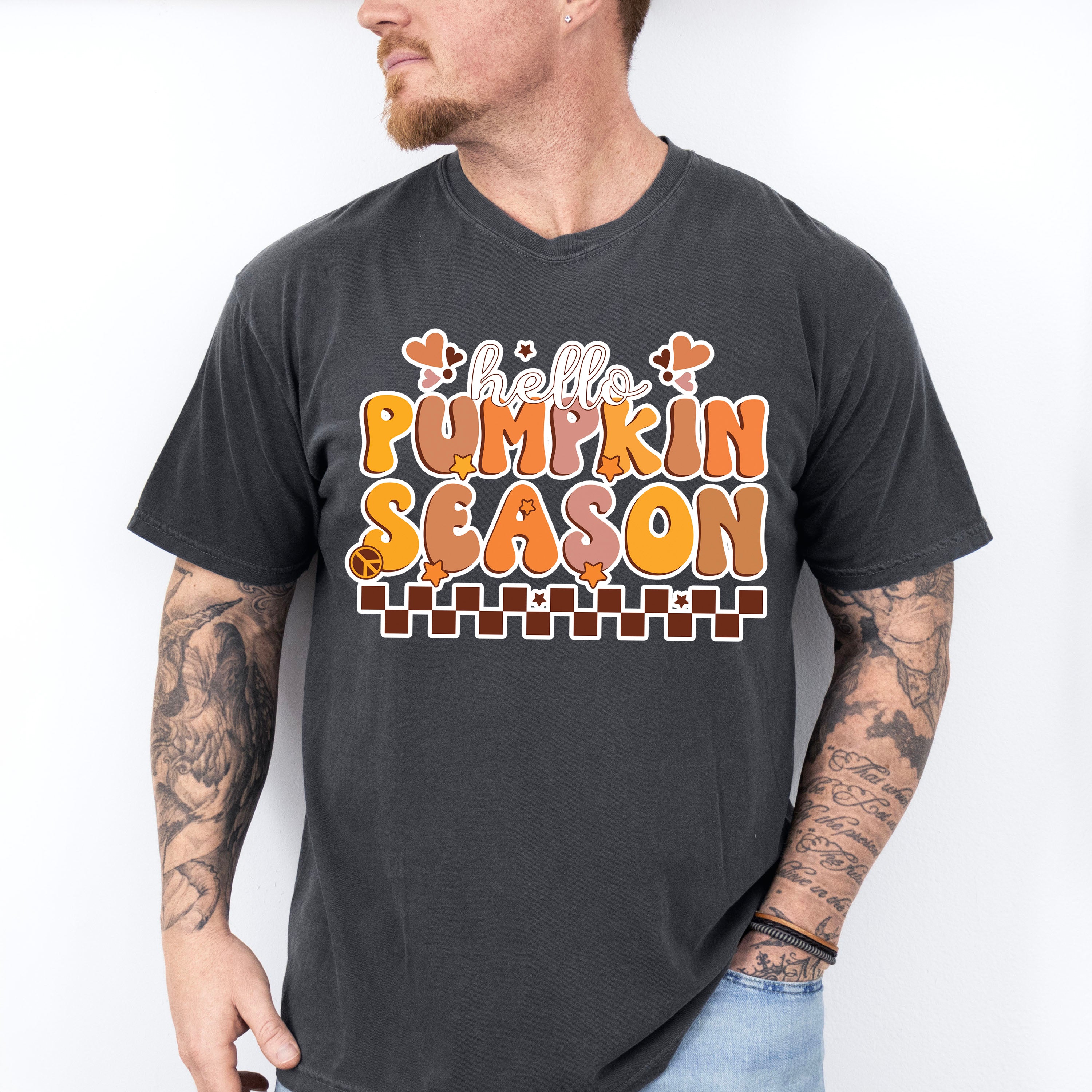 Hello Pumpkin Season Heart - Fall Unisex Crewneck T-Shirt Sweatshirt Hoodie