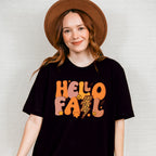 Hello Fall Peace Sign - Fall Unisex Crewneck T-Shirt Sweatshirt Hoodie