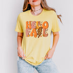 Hello Fall Peace Sign - Fall Unisex Crewneck T-Shirt Sweatshirt Hoodie