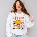It's Fall Y'all Peace Sign Pumpkin - Fall Unisex Crewneck T-Shirt Sweatshirt Hoodie