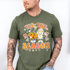 Tis The Season Pumpkin And Drink - Fall Unisex Crewneck T-Shirt Sweatshirt Hoodie