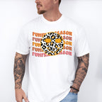 Pumpkin Season Leopard Print Smiley - Fall Unisex Crewneck T-Shirt Sweatshirt Hoodie
