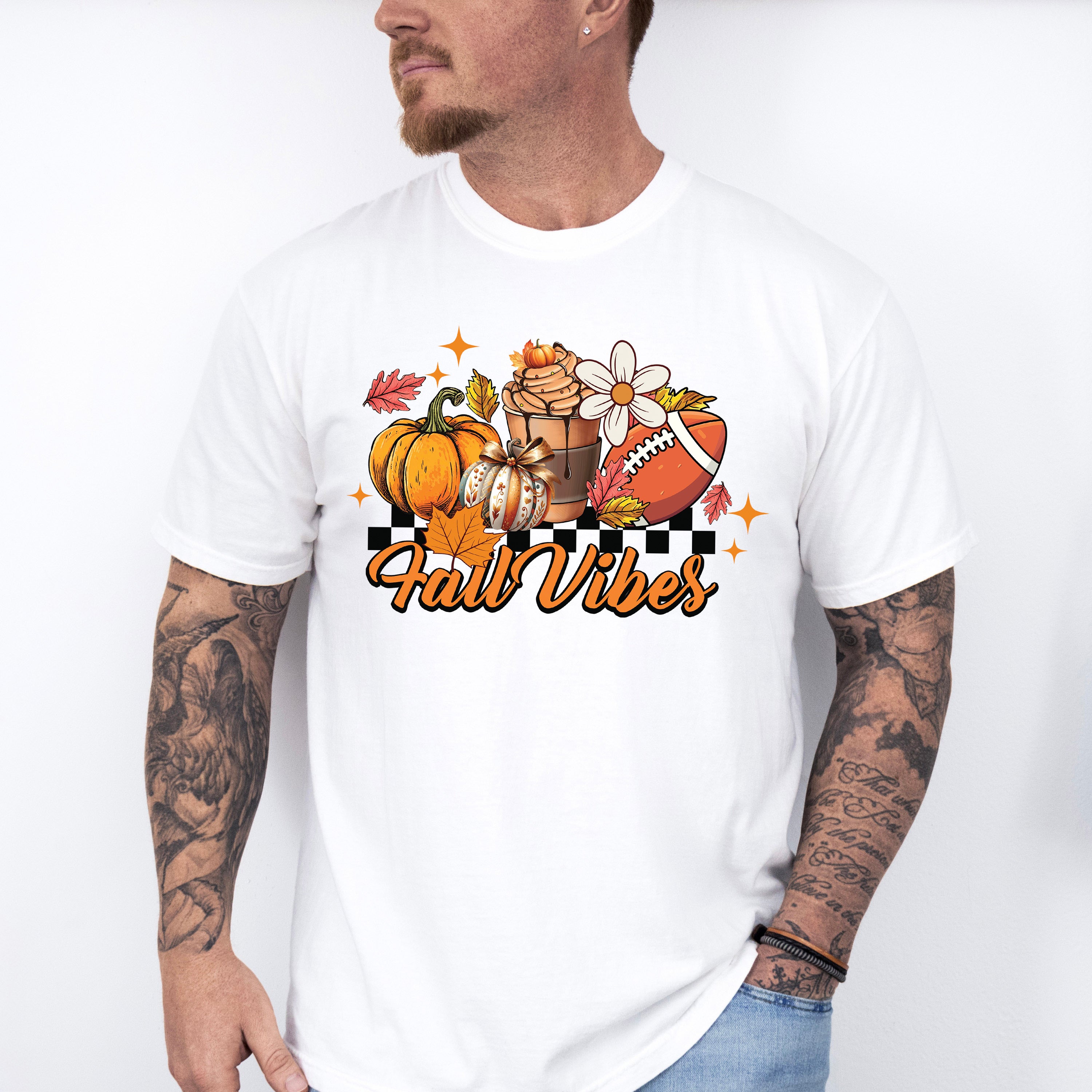 Fall Vibes Football Design - Fall Unisex Crewneck T-Shirt Sweatshirt Hoodie