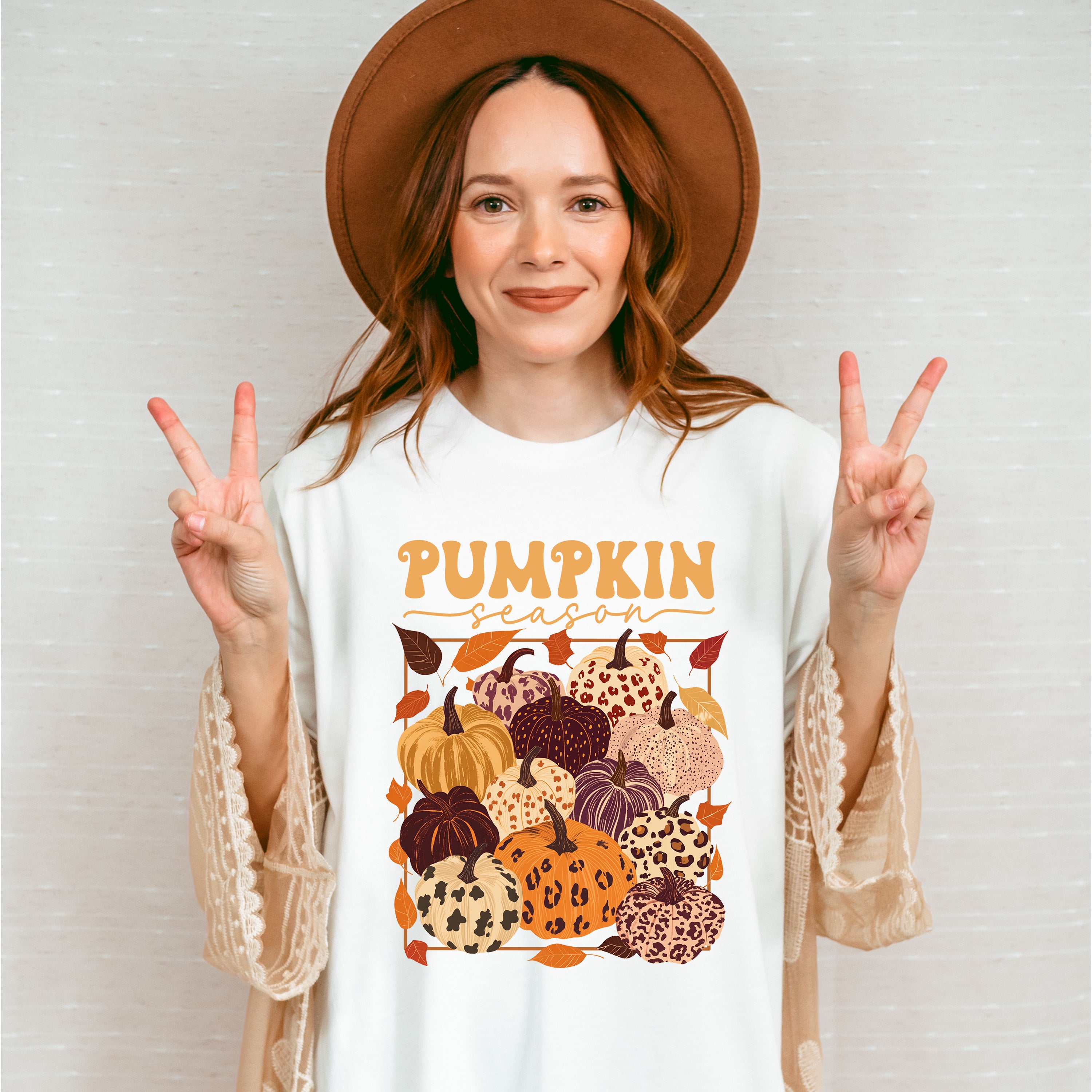 Pumpkin Season Colorful Pumpkins - Fall Unisex Crewneck T-Shirt Sweatshirt Hoodie
