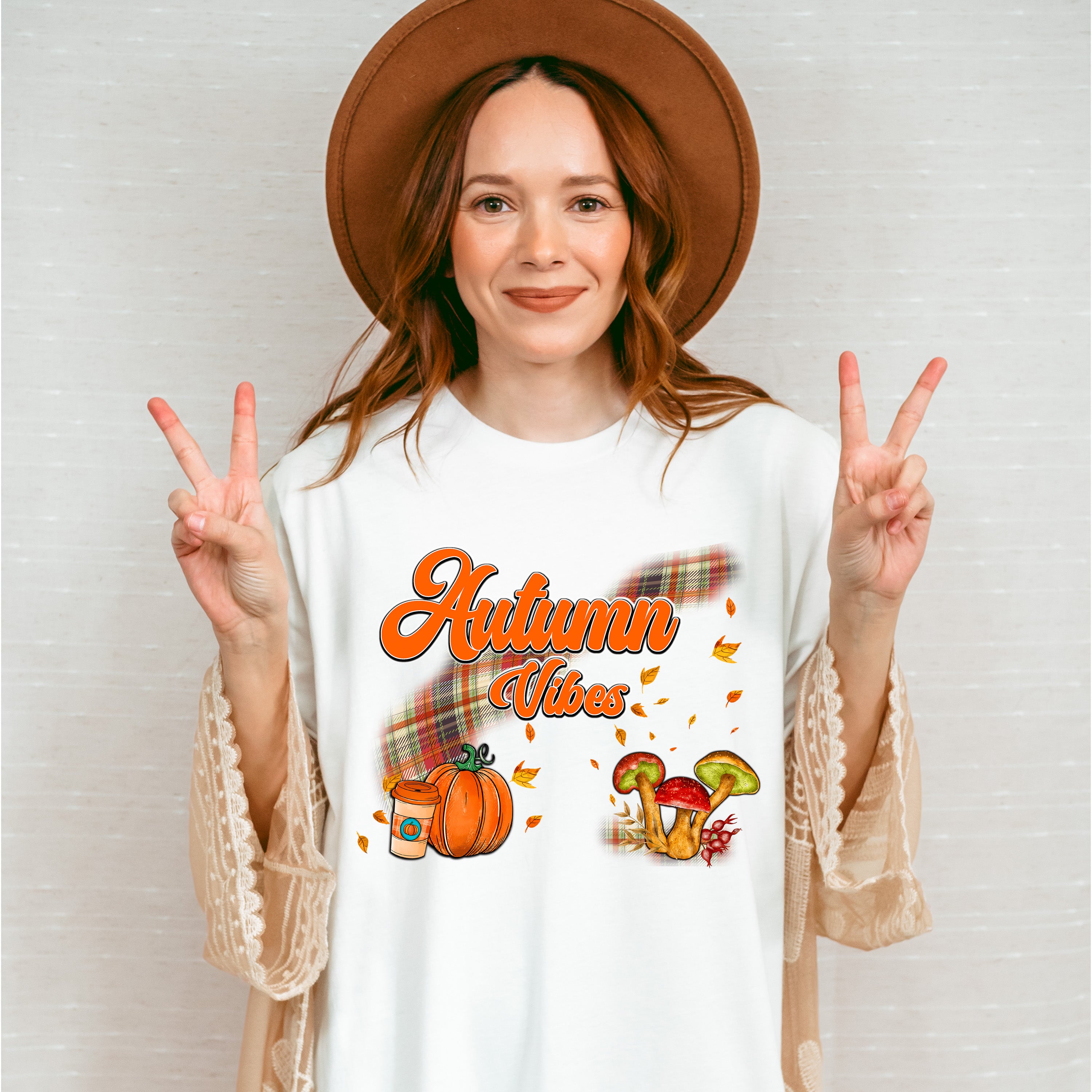 Autumn Vibes Mushrooms - Fall Unisex Crewneck T-Shirt Sweatshirt Hoodie