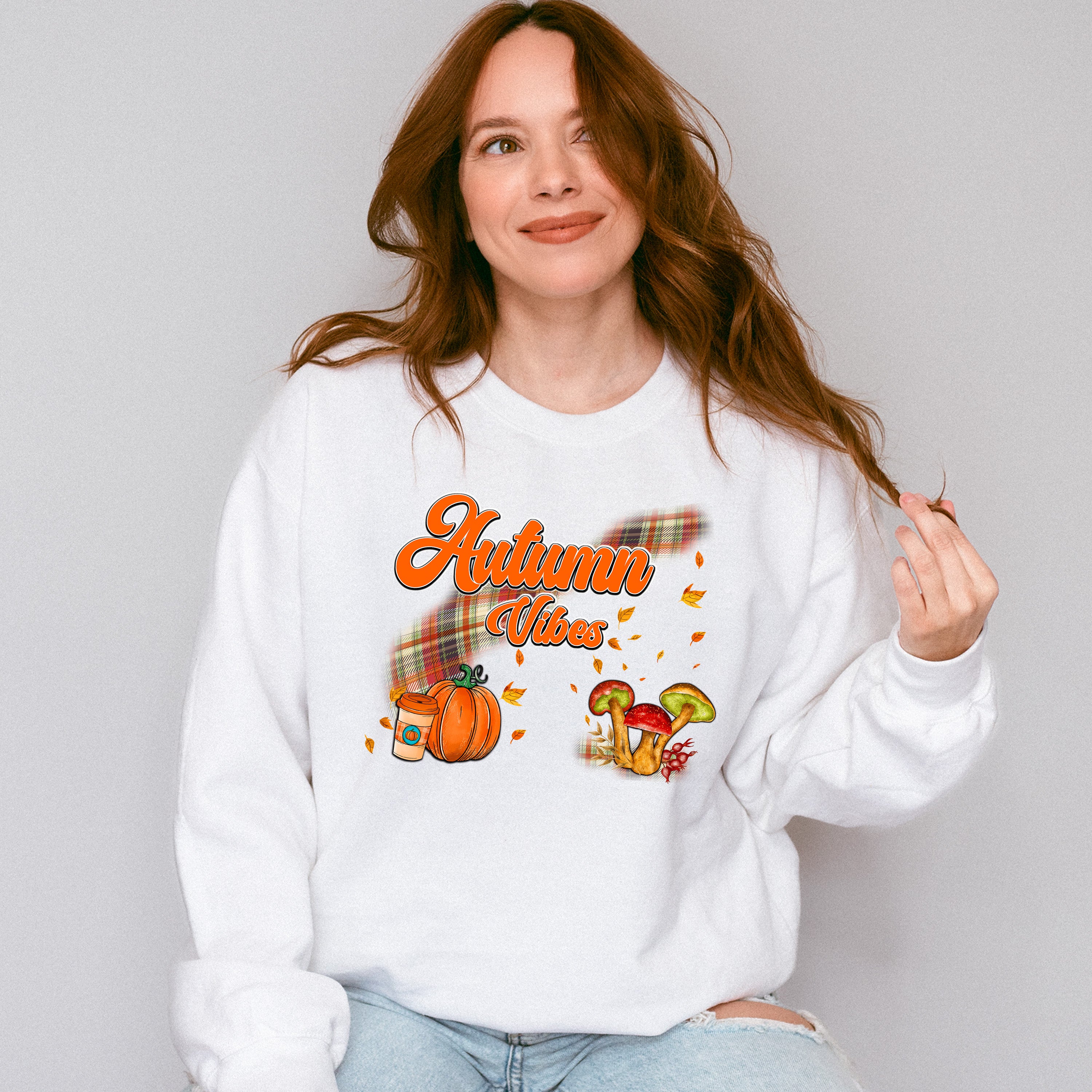 Autumn Vibes Mushrooms - Fall Unisex Crewneck T-Shirt Sweatshirt Hoodie