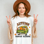 Autumn Harvest Blessing Green Truck - Fall Unisex Crewneck T-Shirt Sweatshirt Hoodie