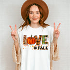 Love Fall Pumpkin Design - Fall Unisex Crewneck T-Shirt Sweatshirt Hoodie