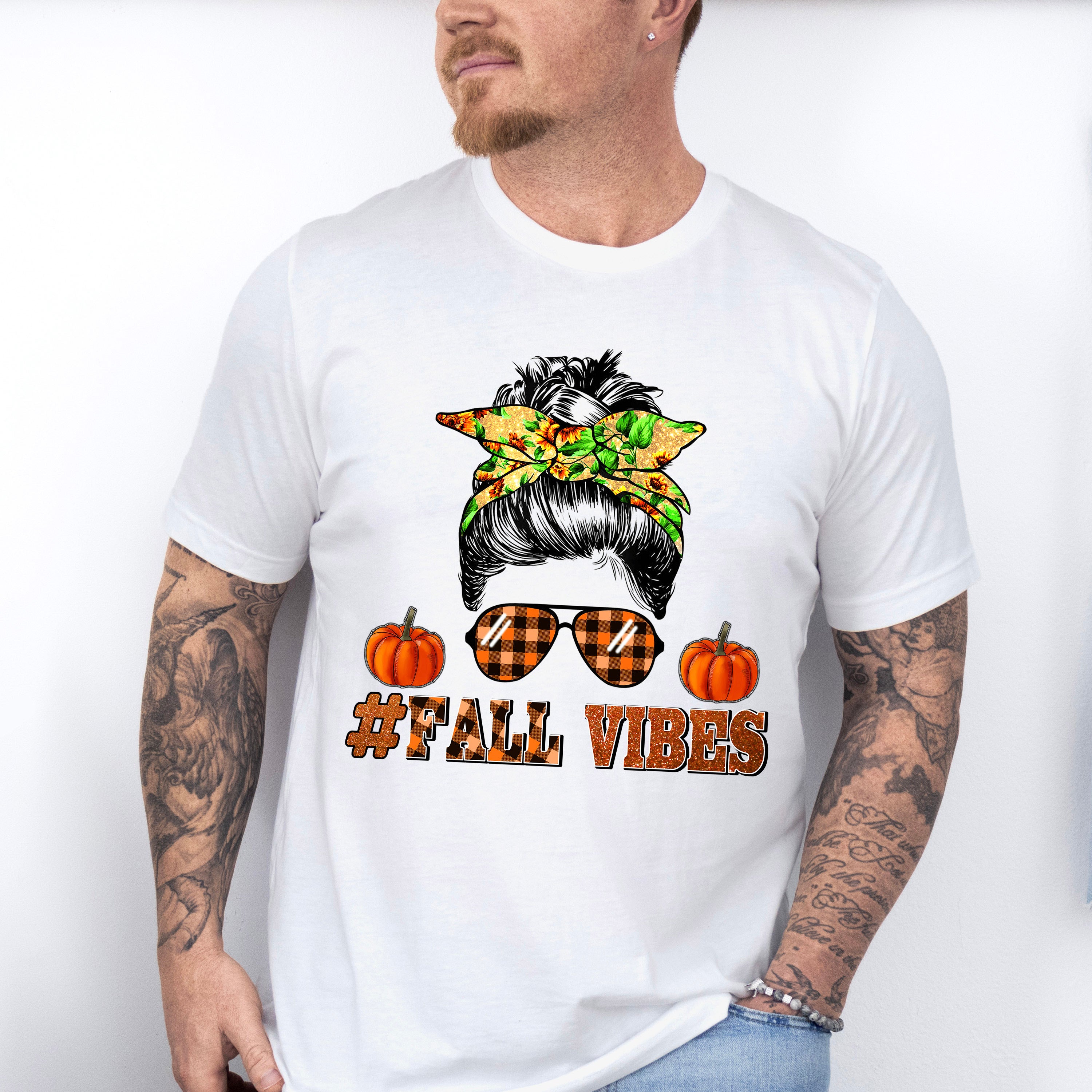 Fall Vibes Glasses - Fall Unisex Crewneck T-Shirt Sweatshirt Hoodie