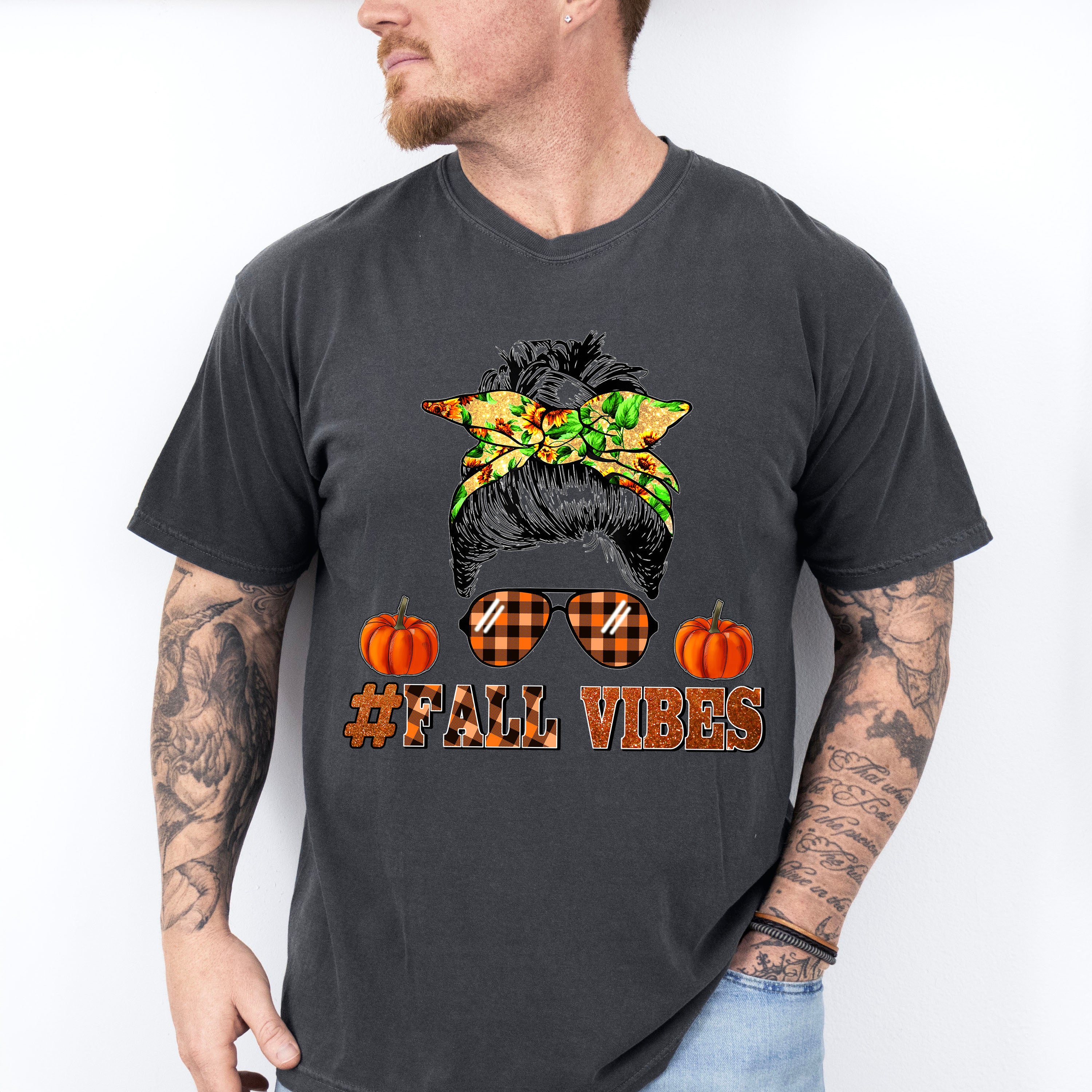 Fall Vibes Glasses - Fall Unisex Crewneck T-Shirt Sweatshirt Hoodie