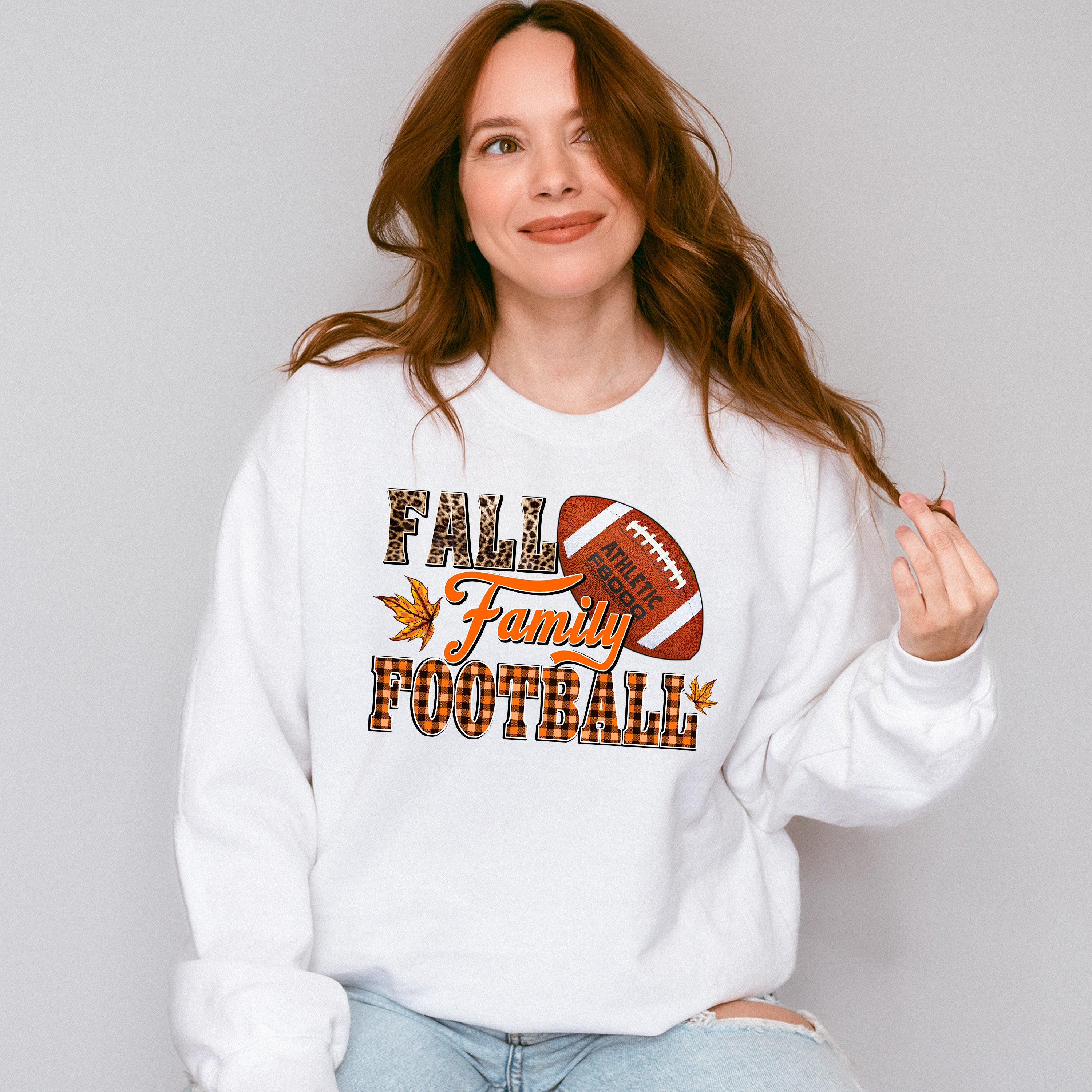 Fall Family Football Design - Fall Unisex Crewneck T-Shirt Sweatshirt Hoodie