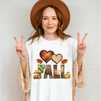 Fall Hearts Pine Cones - Fall Unisex Crewneck T-Shirt Sweatshirt Hoodie