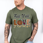 Fall Y'all Love Orange Leaves - Fall Unisex Crewneck T-Shirt Sweatshirt Hoodie