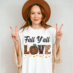 Fall Y'all Love Orange Leaves - Fall Unisex Crewneck T-Shirt Sweatshirt Hoodie