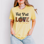 Fall Y'all Love Orange Leaves - Fall Unisex Crewneck T-Shirt Sweatshirt Hoodie