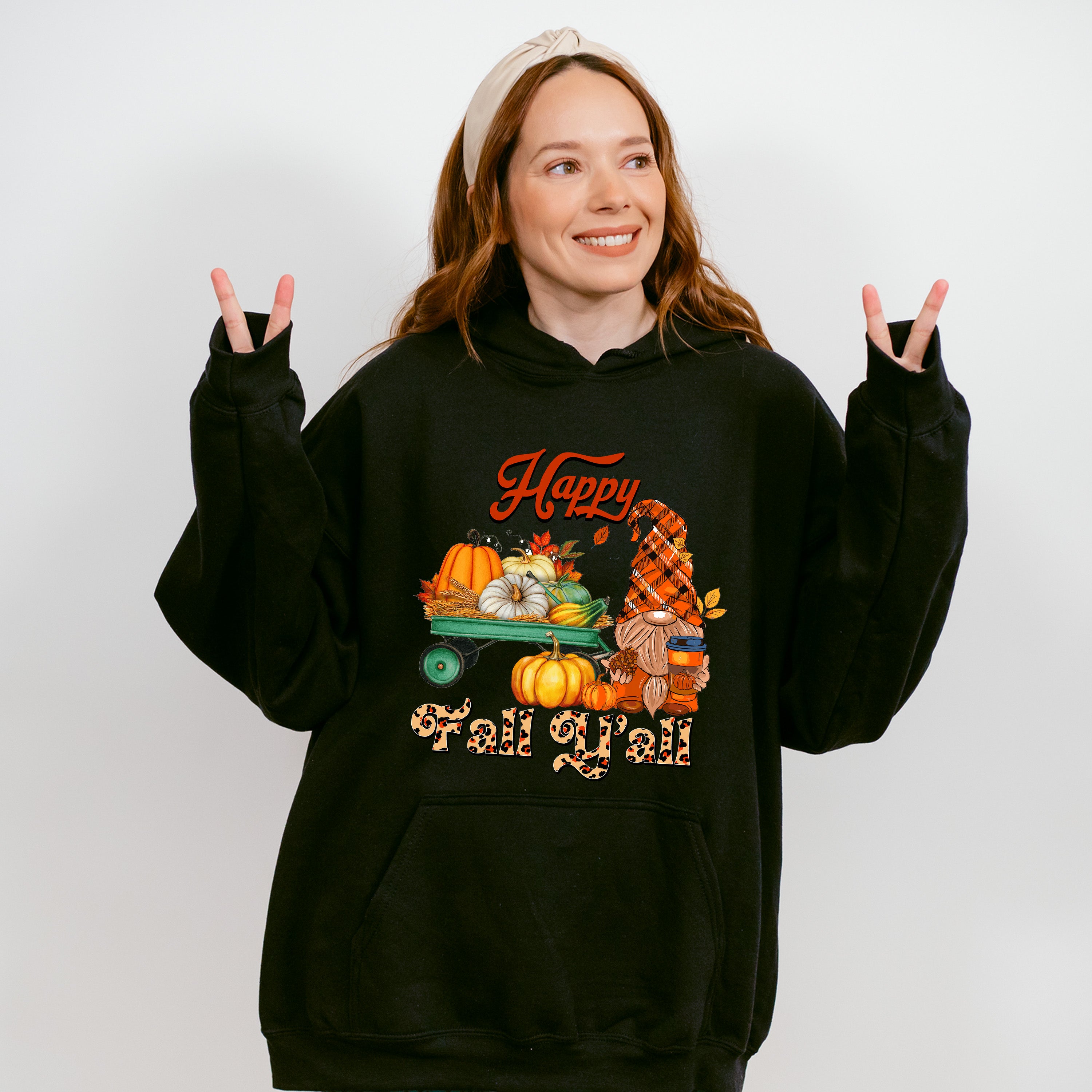 Happy Fall Y'all Trolley - Fall Unisex Crewneck T-Shirt Sweatshirt Hoodie