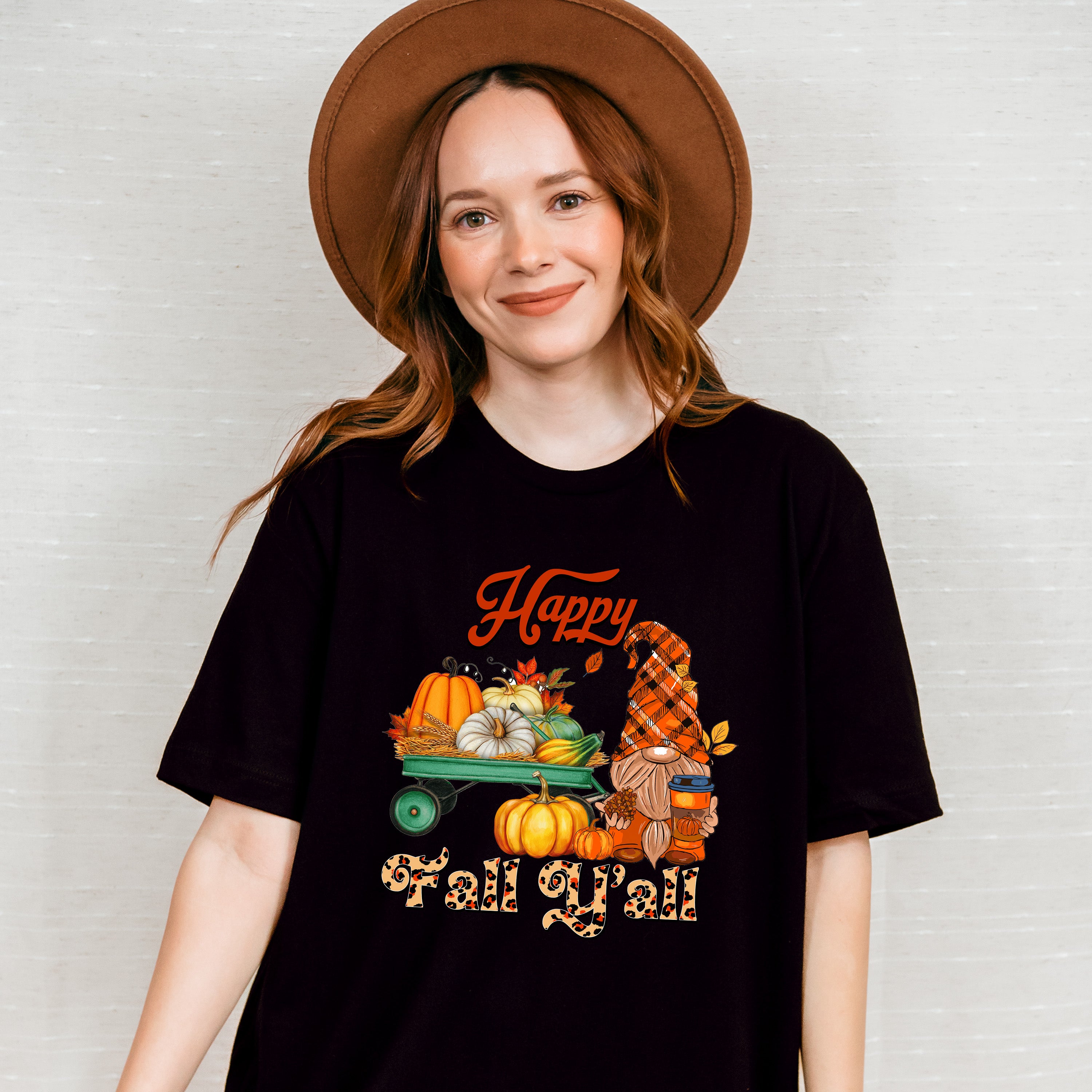 Happy Fall Y'all Trolley - Fall Unisex Crewneck T-Shirt Sweatshirt Hoodie