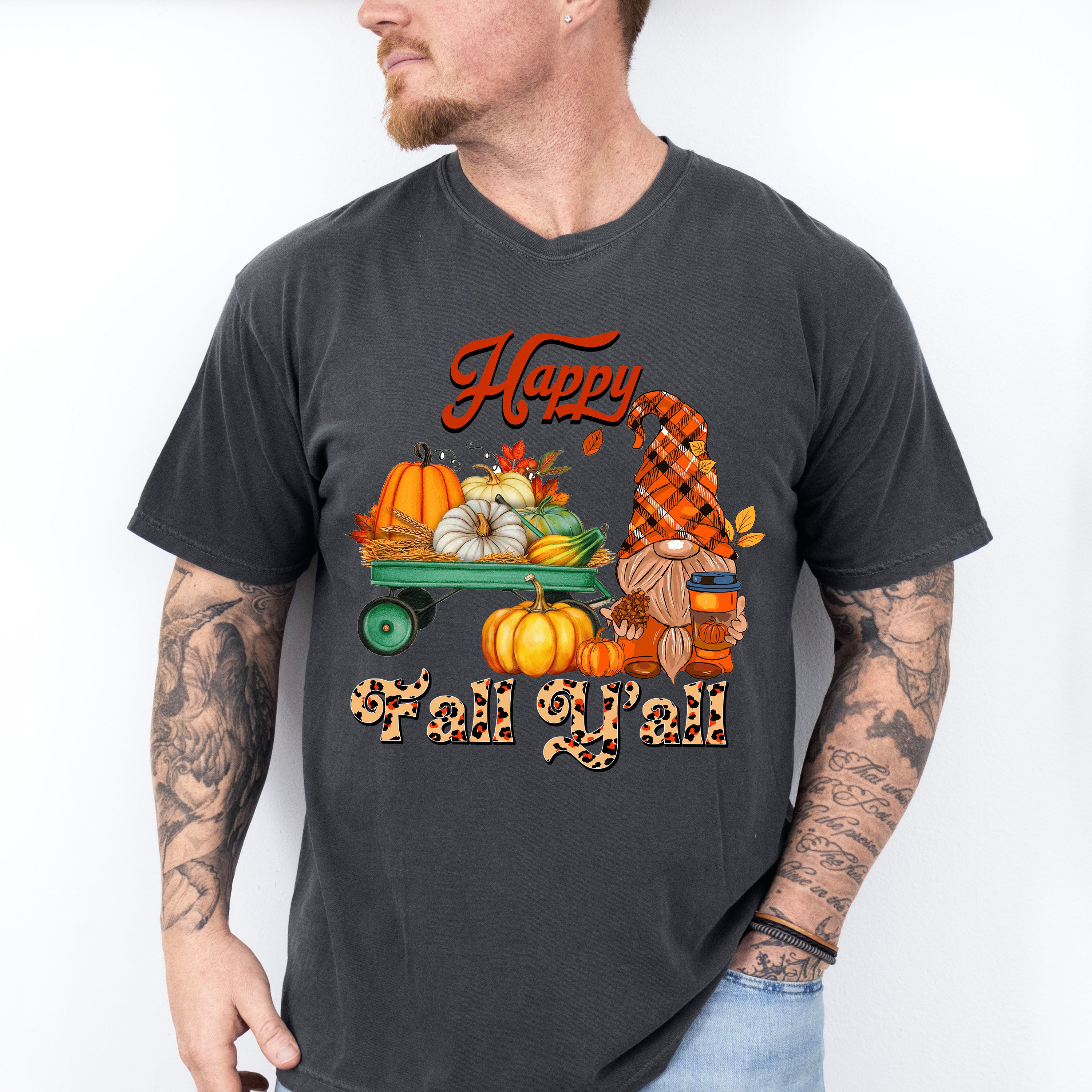 Happy Fall Y'all Trolley - Fall Unisex Crewneck T-Shirt Sweatshirt Hoodie