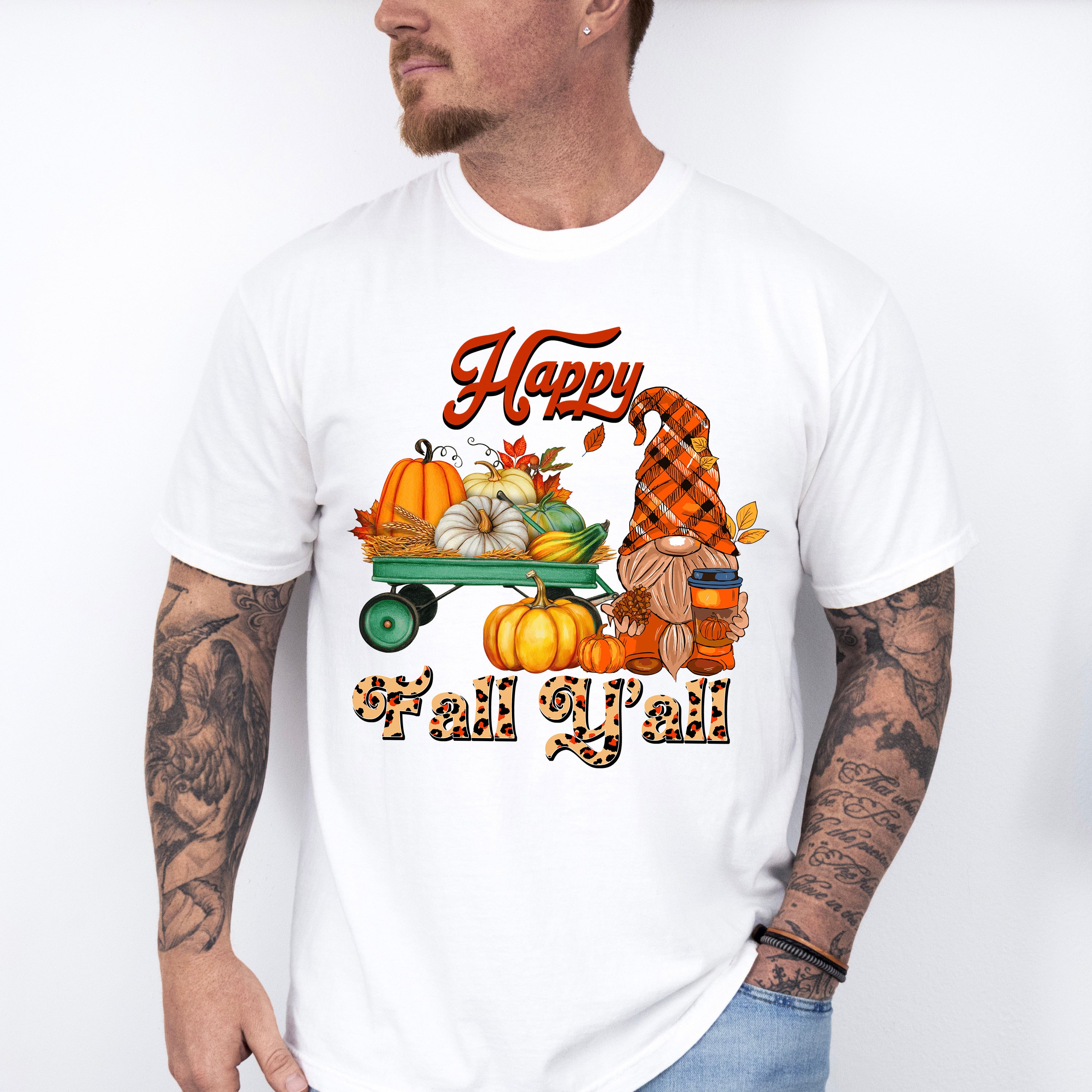 Happy Fall Y'all Trolley - Fall Unisex Crewneck T-Shirt Sweatshirt Hoodie