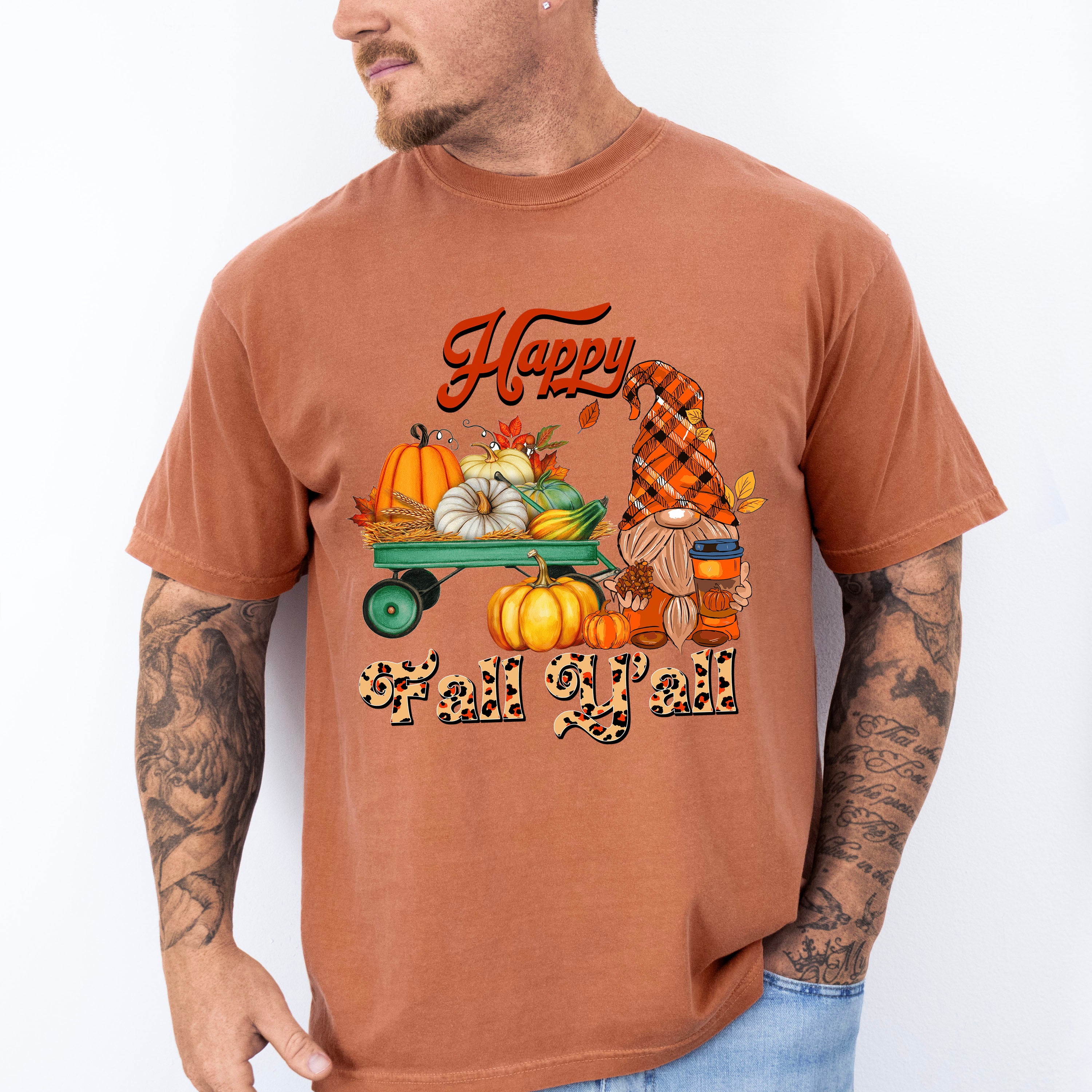 Happy Fall Y'all Trolley - Fall Unisex Crewneck T-Shirt Sweatshirt Hoodie