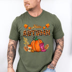 Hello Autumn Pink Boots - Fall Unisex Crewneck T-Shirt Sweatshirt Hoodie