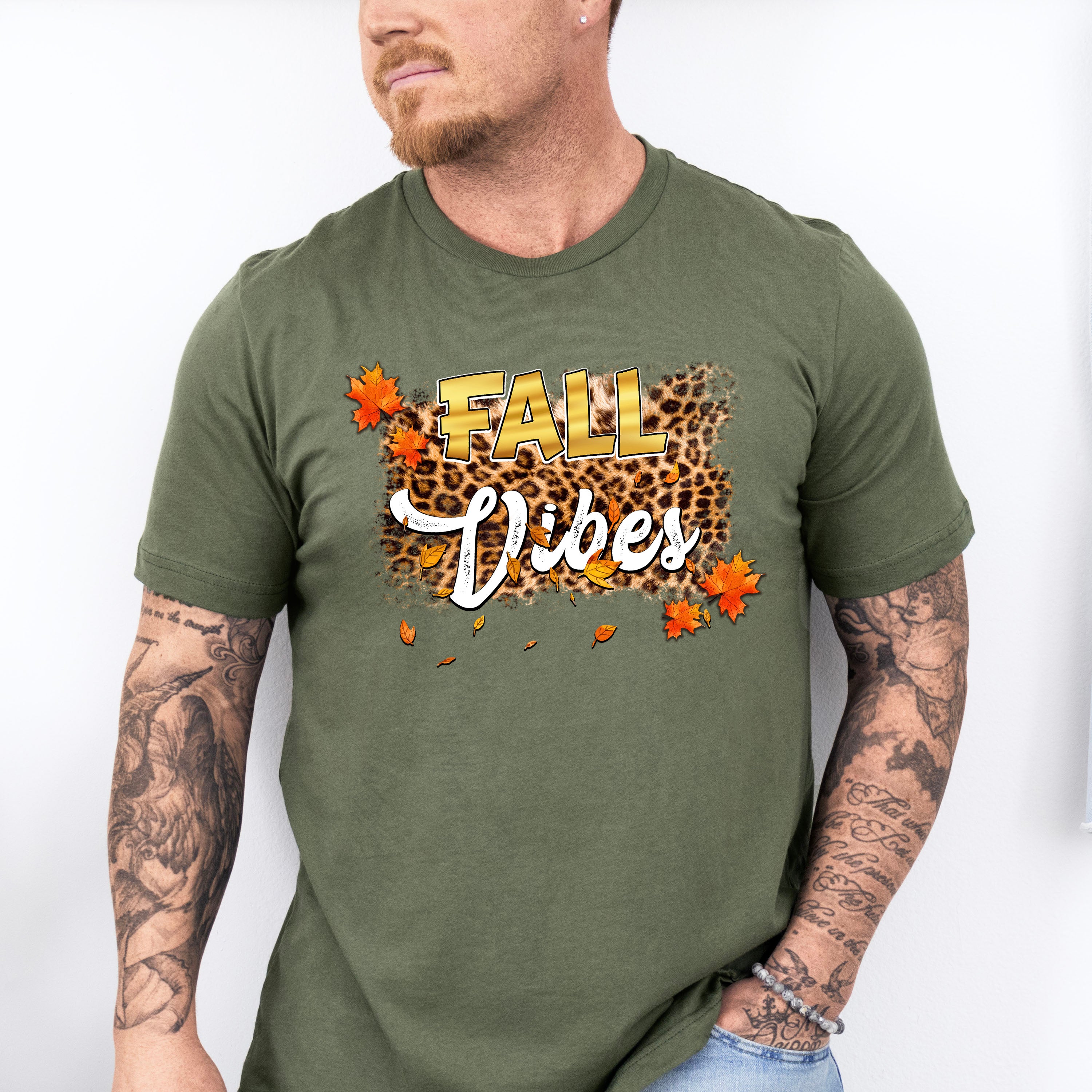 Fall Vibes Orange Leaves - Fall Unisex Crewneck T-Shirt Sweatshirt Hoodie