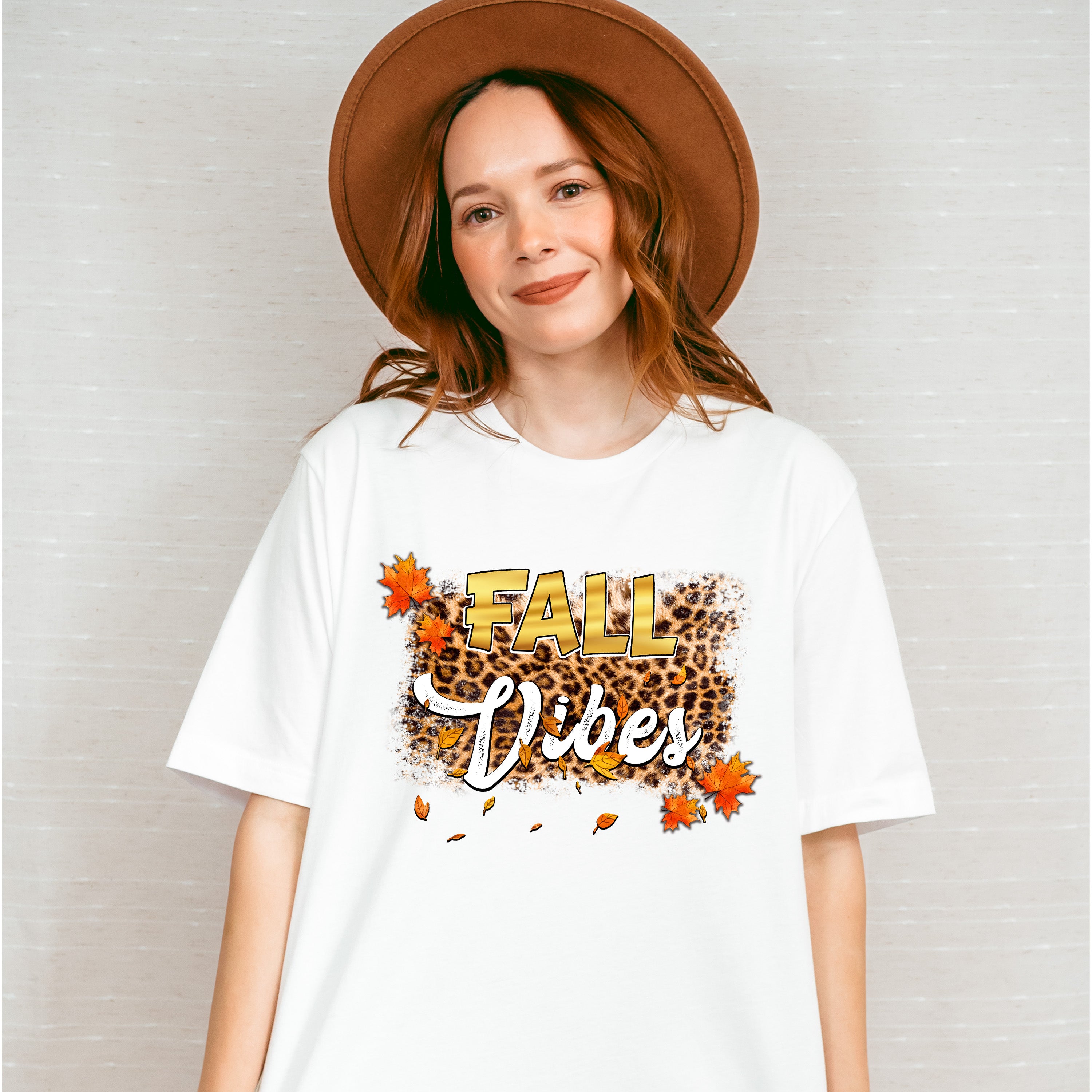 Fall Vibes Orange Leaves - Fall Unisex Crewneck T-Shirt Sweatshirt Hoodie
