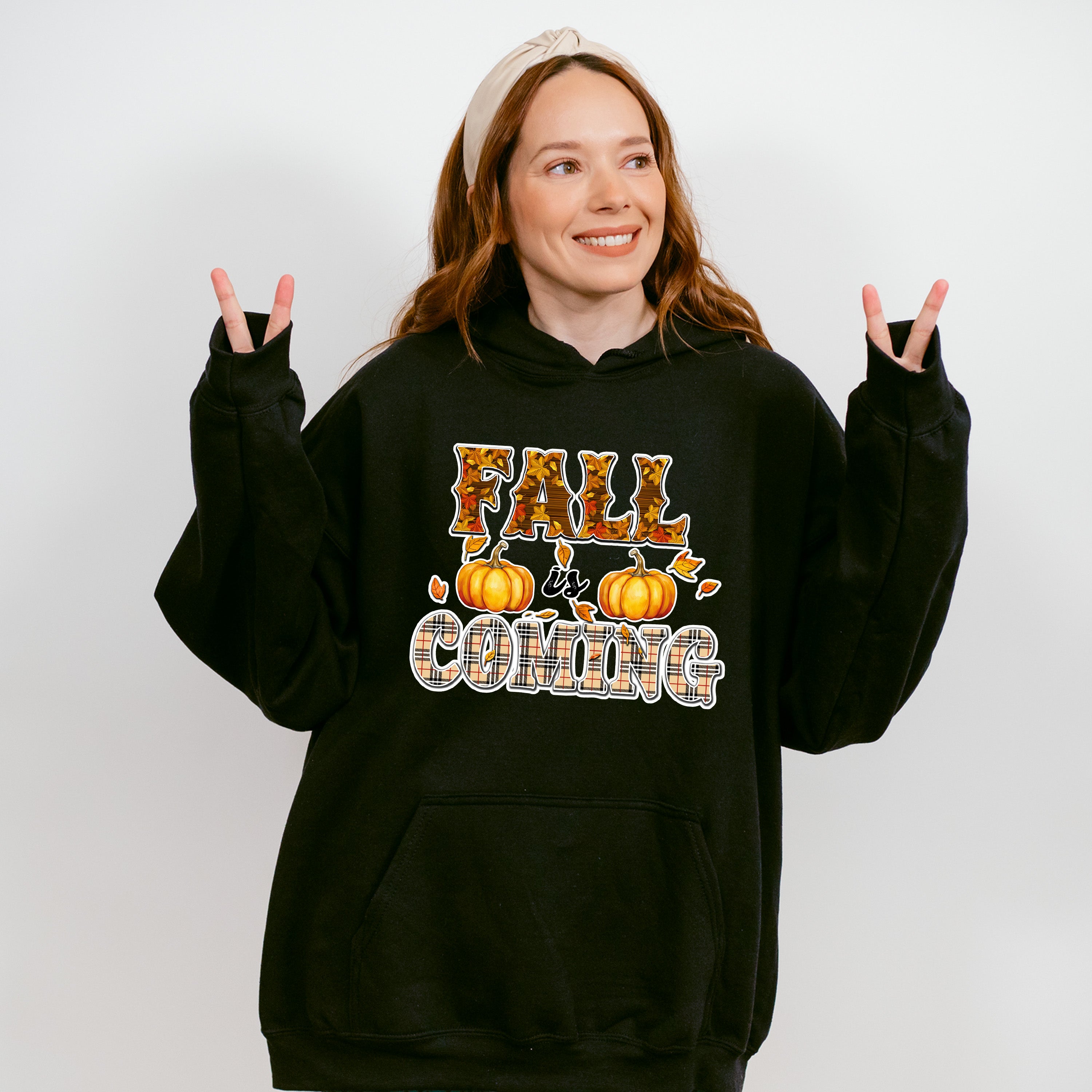 Fall Is Coming Tartan Design - Fall Unisex Crewneck T-Shirt Sweatshirt Hoodie