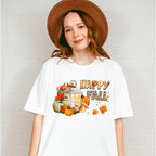 Happy Fall Lantern Design - Fall Unisex Crewneck T-Shirt Sweatshirt Hoodie