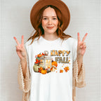 Happy Fall Lantern Design - Fall Unisex Crewneck T-Shirt Sweatshirt Hoodie