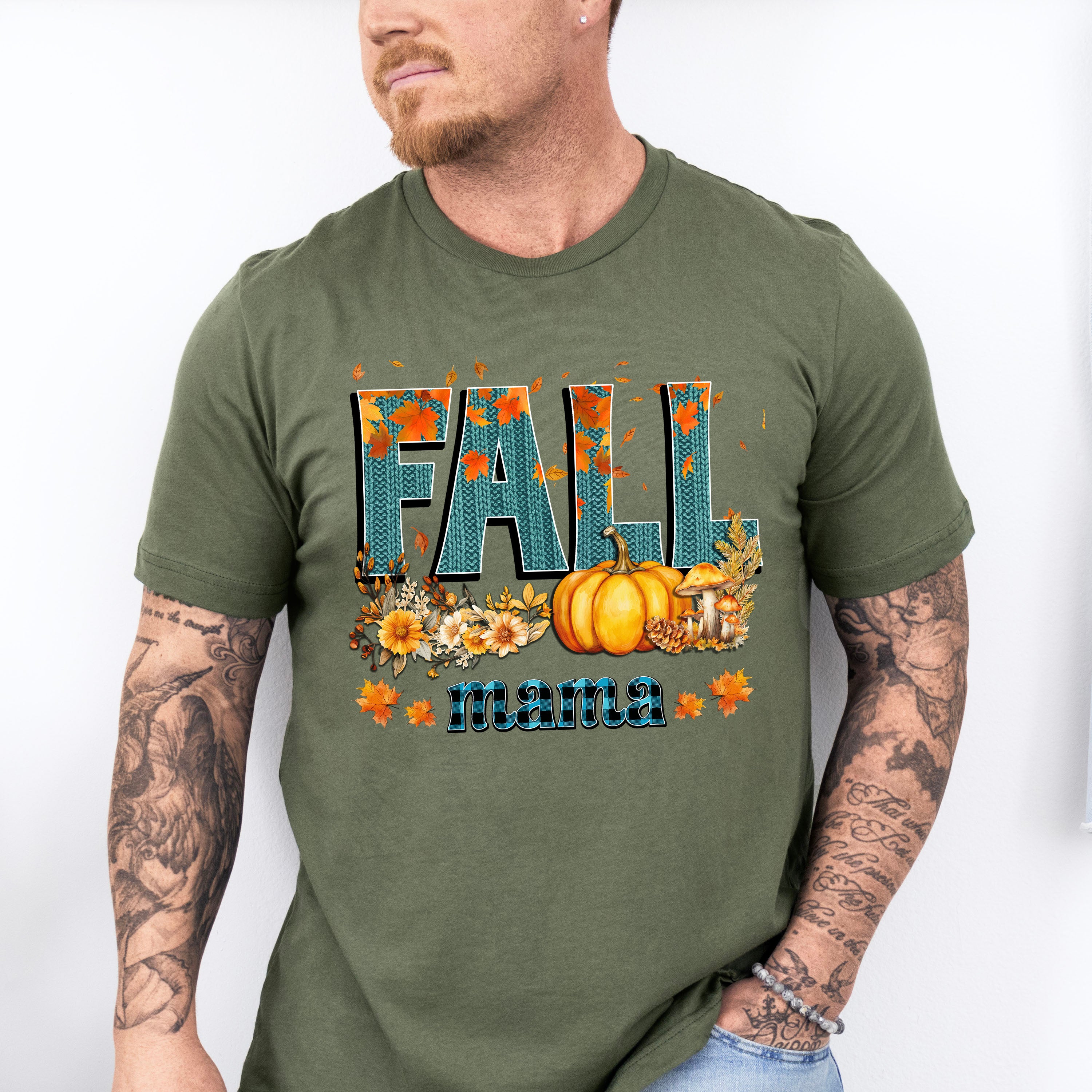 Fall Mama Blue Design - Fall Unisex Crewneck T-Shirt Sweatshirt Hoodie