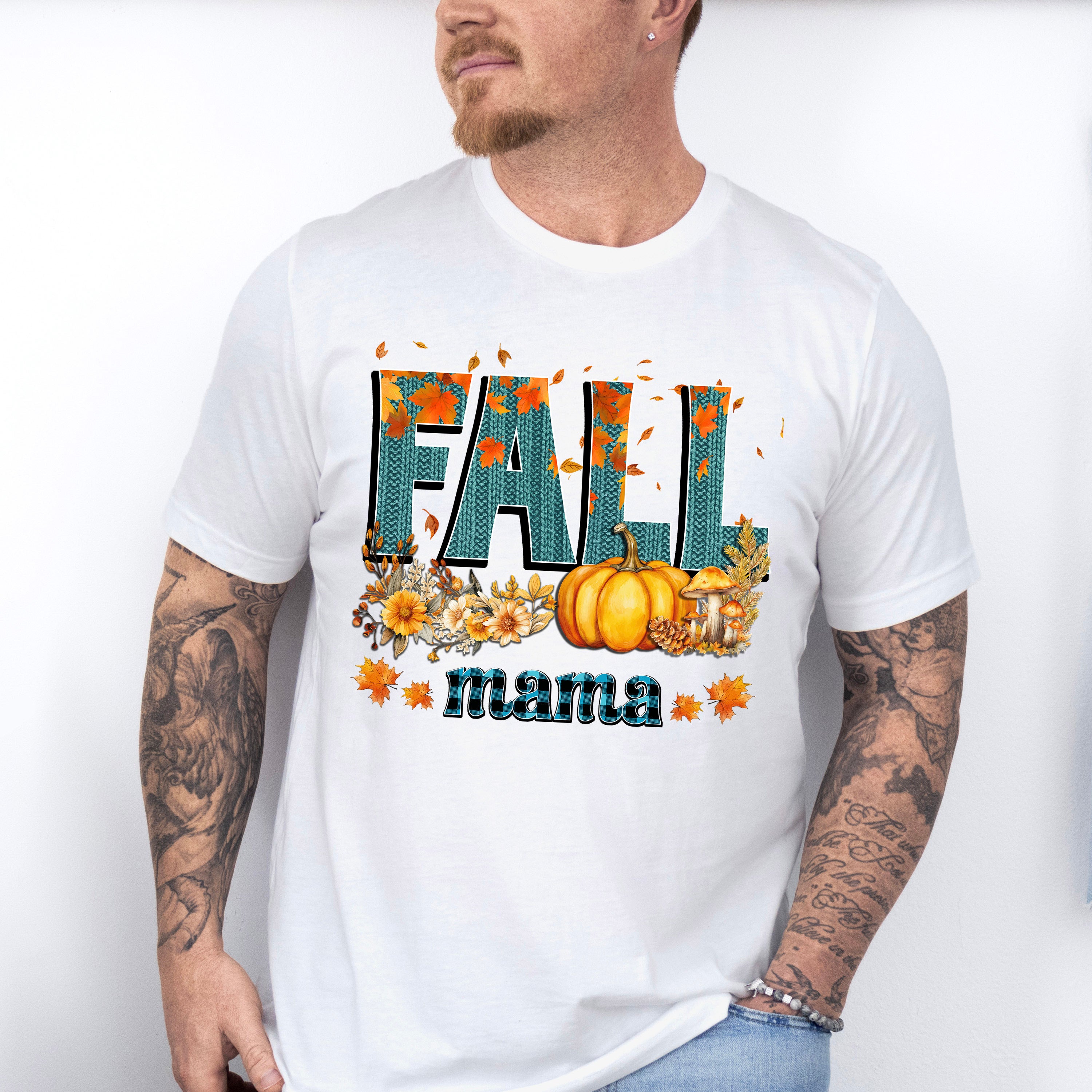 Fall Mama Blue Design - Fall Unisex Crewneck T-Shirt Sweatshirt Hoodie