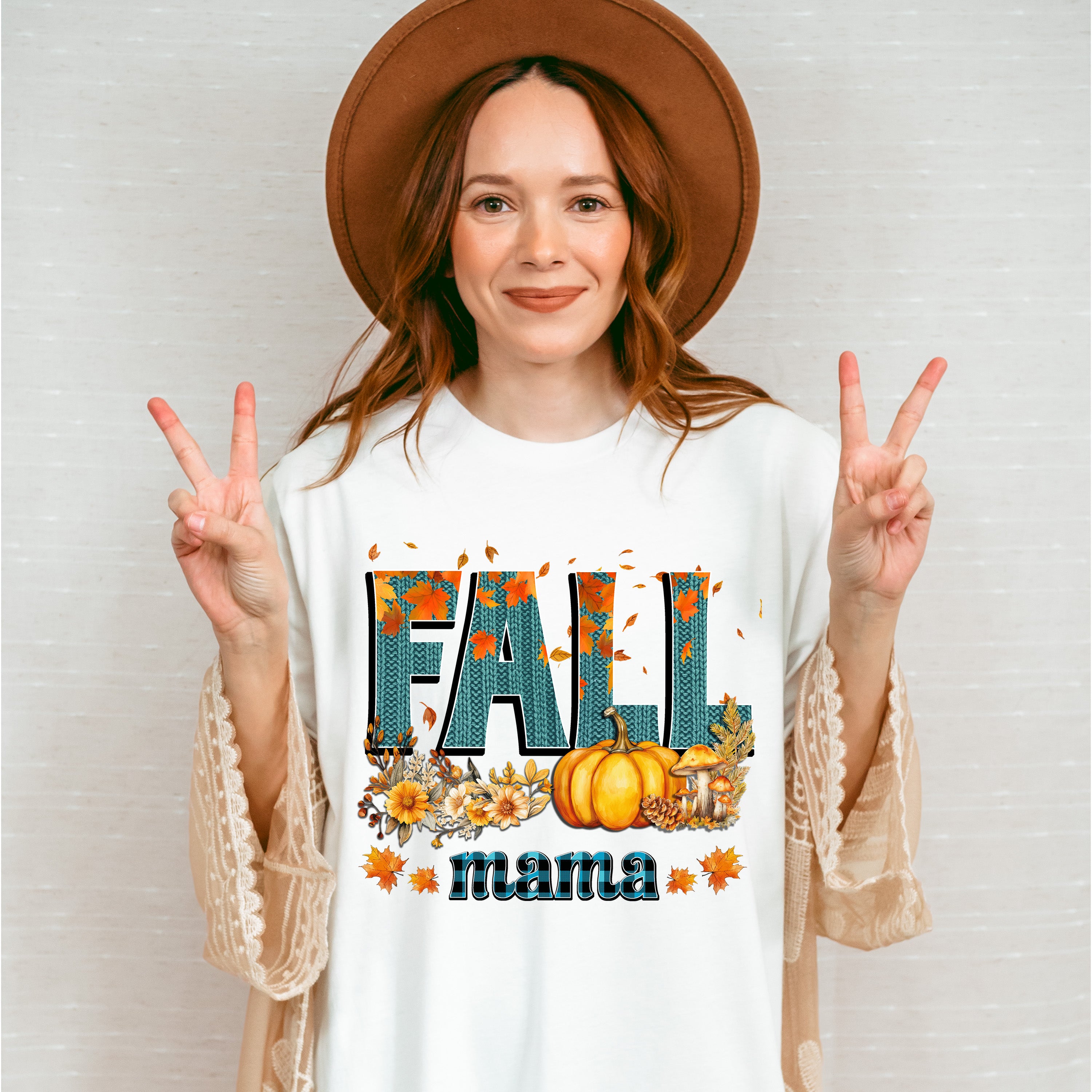 Fall Mama Blue Design - Fall Unisex Crewneck T-Shirt Sweatshirt Hoodie