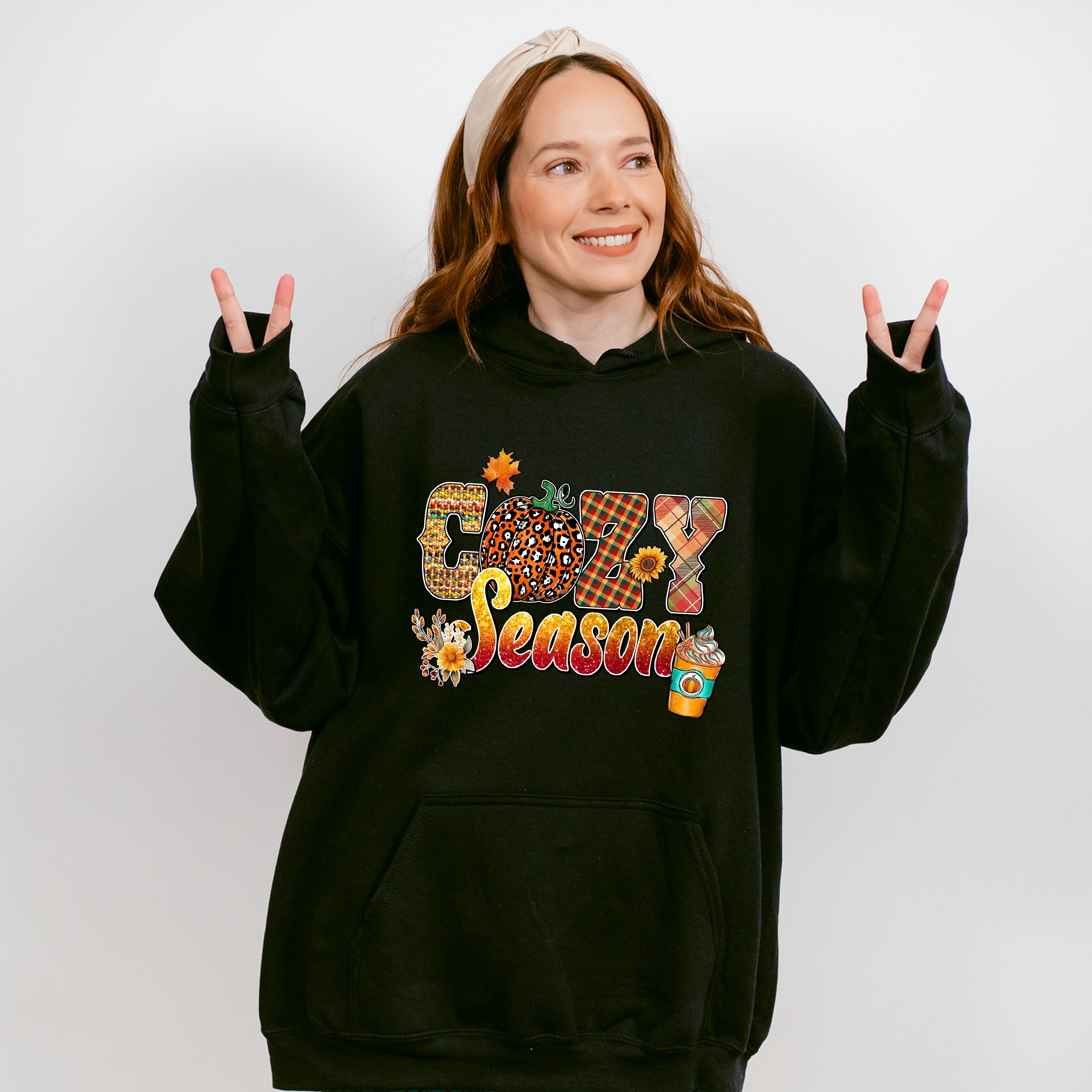 Cozy Season Pumpkin Drink Orange - Fall Unisex Crewneck T-Shirt Sweatshirt Hoodie