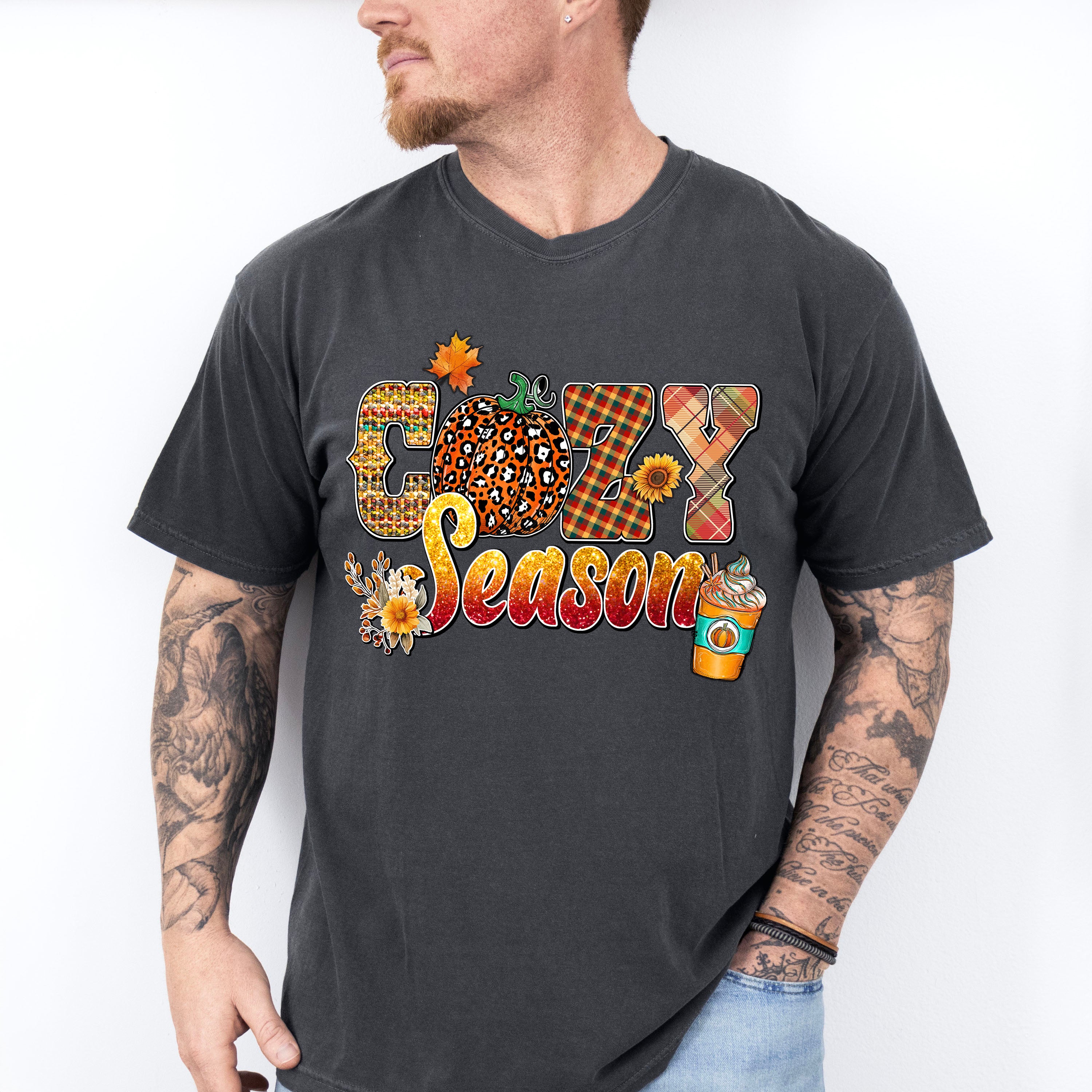 Cozy Season Pumpkin Drink Orange - Fall Unisex Crewneck T-Shirt Sweatshirt Hoodie