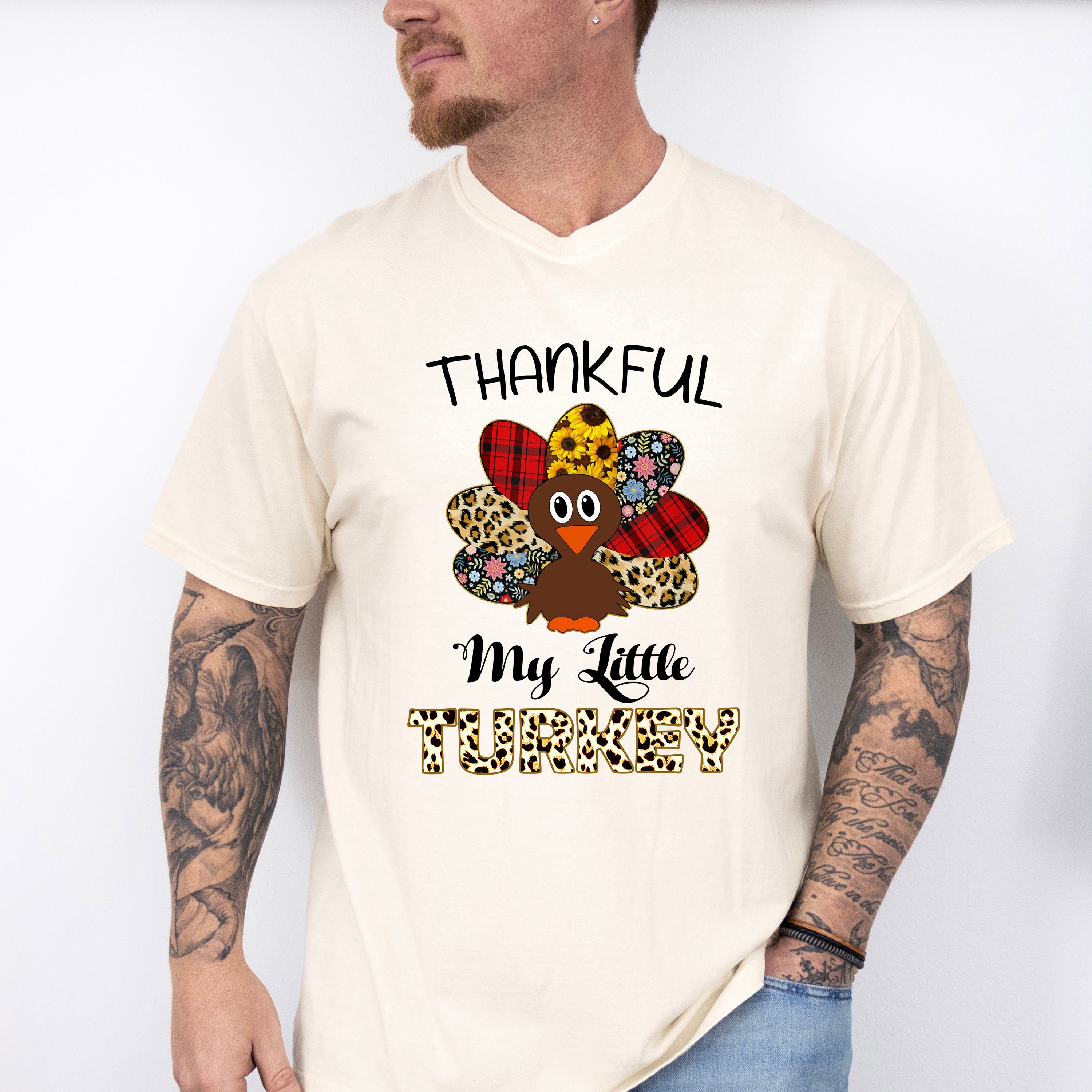 Thankful My Little Turkey - Thanksgiving Unisex Crewneck T-Shirt Sweatshirt Hoodie