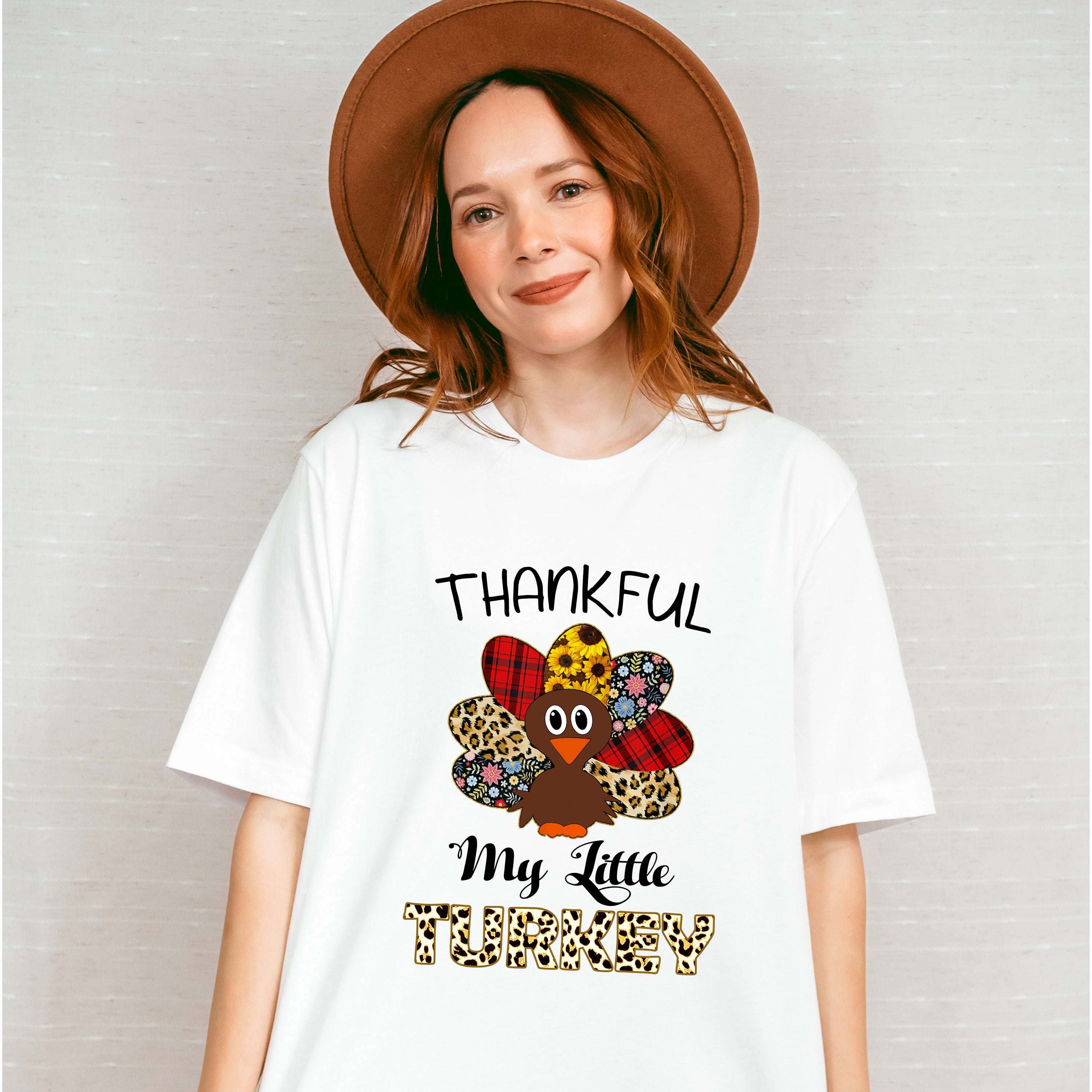 Thankful My Little Turkey - Thanksgiving Unisex Crewneck T-Shirt Sweatshirt Hoodie