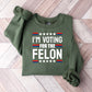 I'm Voting For The Felon Stars Design - Trump Theme Unisex Crewneck T-Shirt Sweatshirt Hoodie