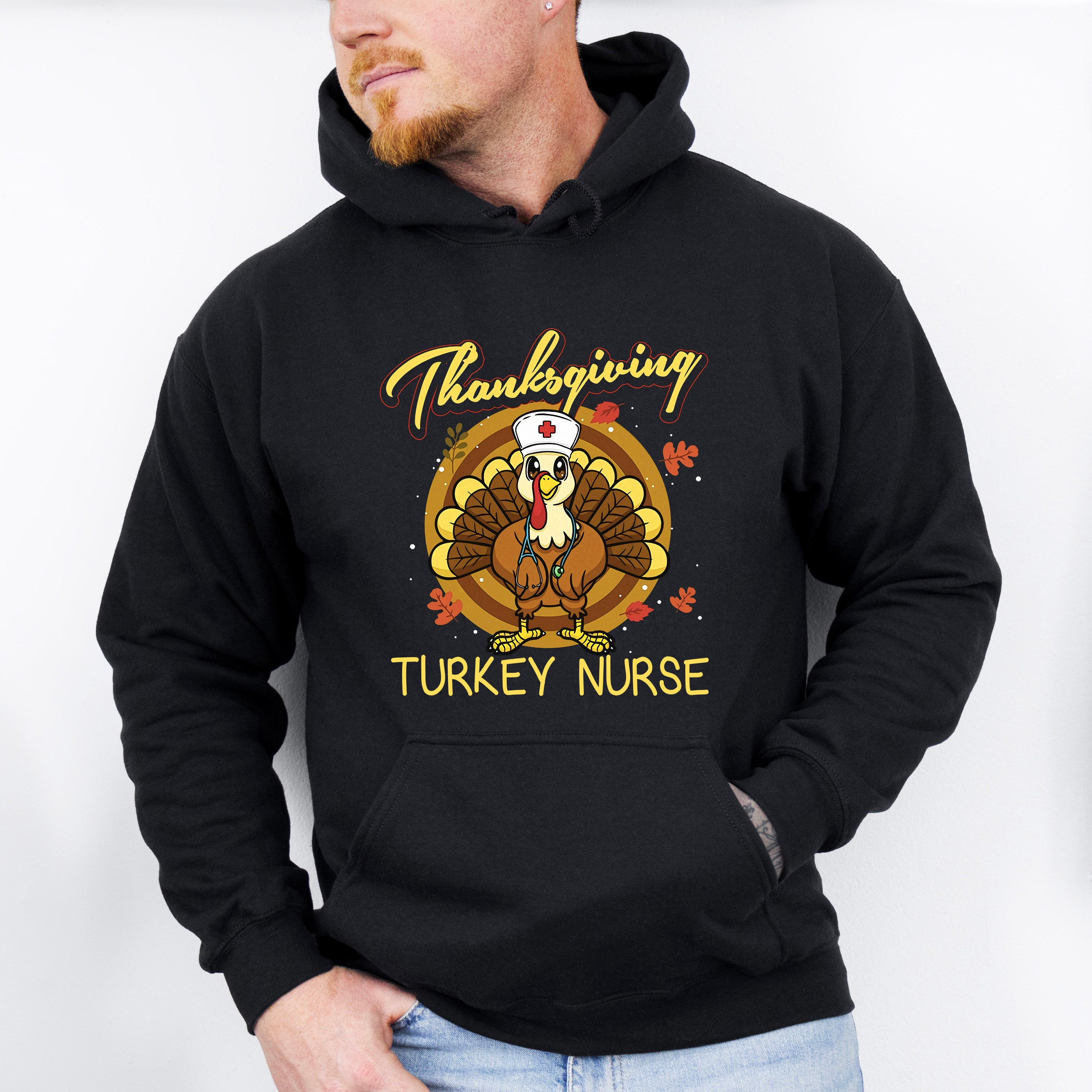 Thanksgiving Turkey Nurse - Thanksgiving Unisex Crewneck T-Shirt Sweatshirt Hoodie