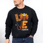 Love Turkey Nurse Life - Thanksgiving Unisex Crewneck T-Shirt Sweatshirt Hoodie