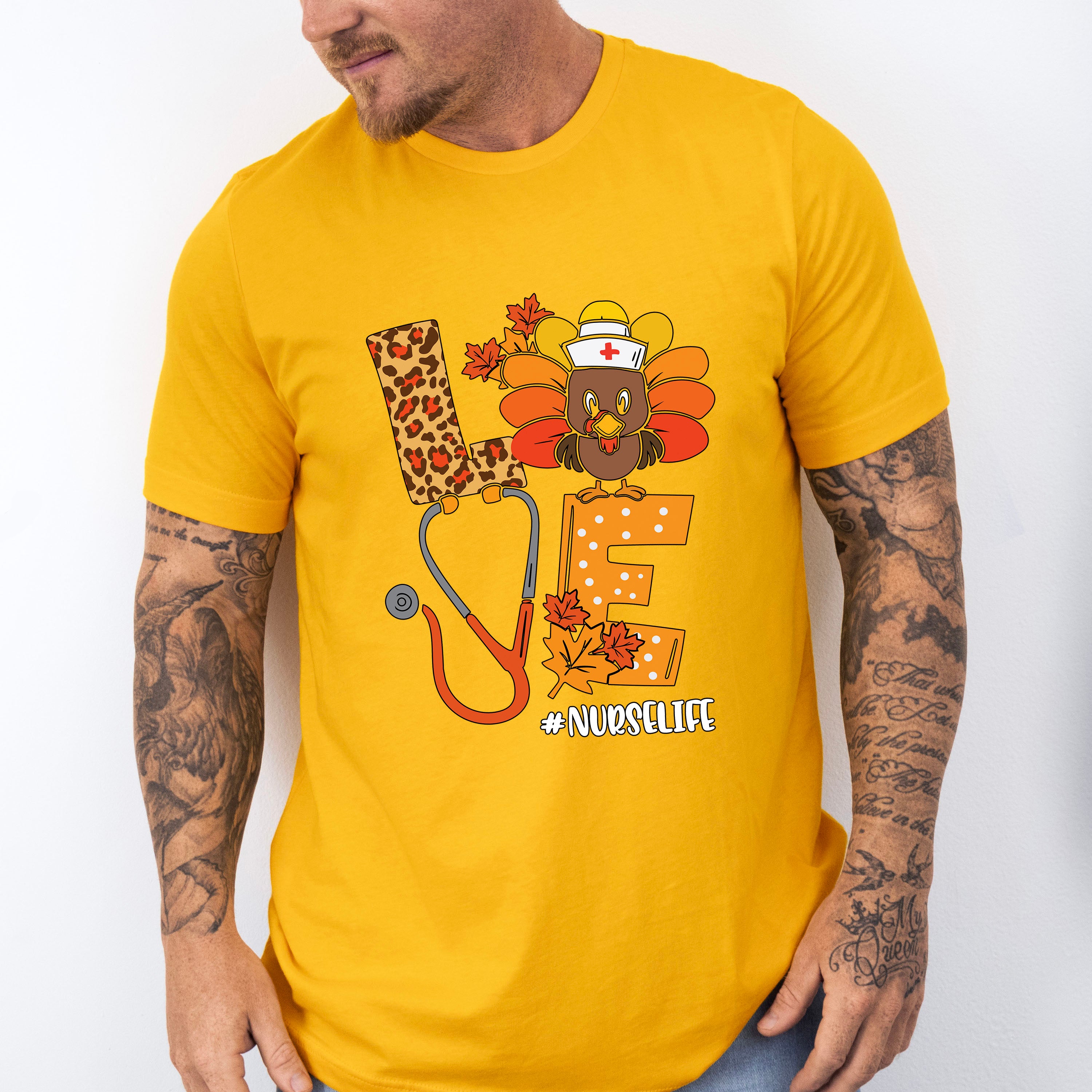 Love Turkey Nurse Life - Thanksgiving Unisex Crewneck T-Shirt Sweatshirt Hoodie