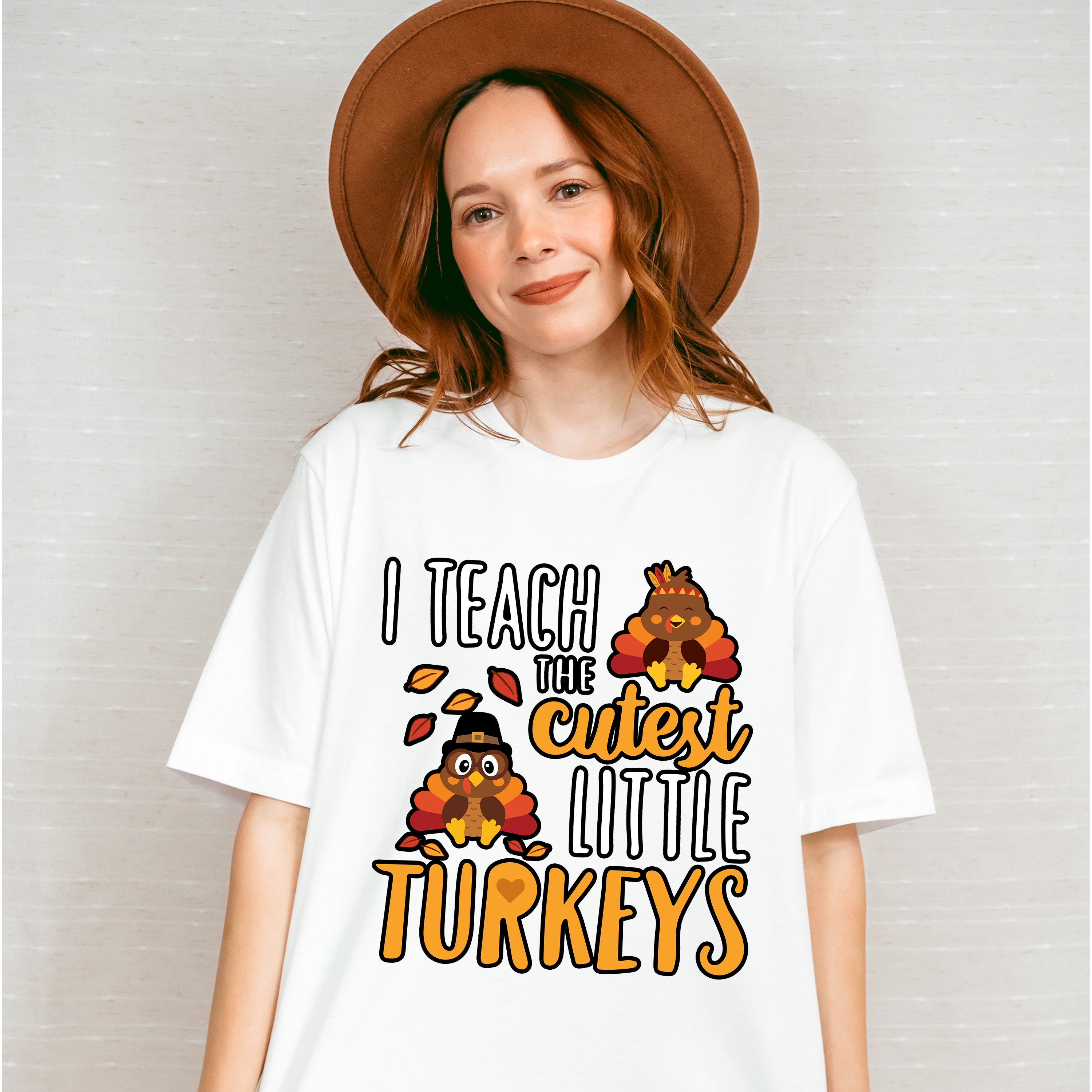 I Teach The Cutest Little Turkeys - Thanksgiving Unisex Crewneck T-Shirt Sweatshirt Hoodie