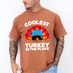 Coolest Turkey In The Flock - Thanksgiving Unisex Crewneck T-Shirt Sweatshirt Hoodie
