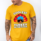 Coolest Turkey In The Flock - Thanksgiving Unisex Crewneck T-Shirt Sweatshirt Hoodie