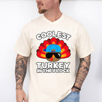 Coolest Turkey In The Flock - Thanksgiving Unisex Crewneck T-Shirt Sweatshirt Hoodie