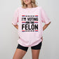 I'm Voting For The Felon Stars Design - Trump Theme Unisex Crewneck T-Shirt Sweatshirt Hoodie