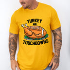 Turkey And Touchdowns - Thanksgiving Unisex Crewneck T-Shirt Sweatshirt Hoodie