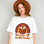 Thankful For My Turkeys Red Ribbon - Thanksgiving Unisex Crewneck T-Shirt Sweatshirt Hoodie